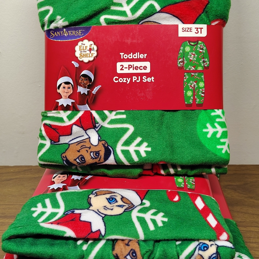 Green Elf on the Shelf Kids Pajamas